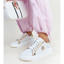 Adidași din piele albă cu talpă Viera masivă 1 Adidași din piele albă cu talpă Viera masivă 1