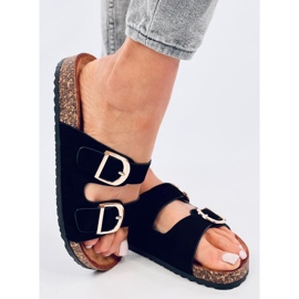 Byrd Papuci din plută neagră negru 2 Byrd Papuci din plută neagră negru 2