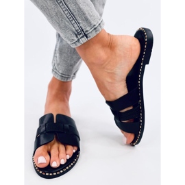 Papuci eleganti de dama Dalmasi Black negru 2