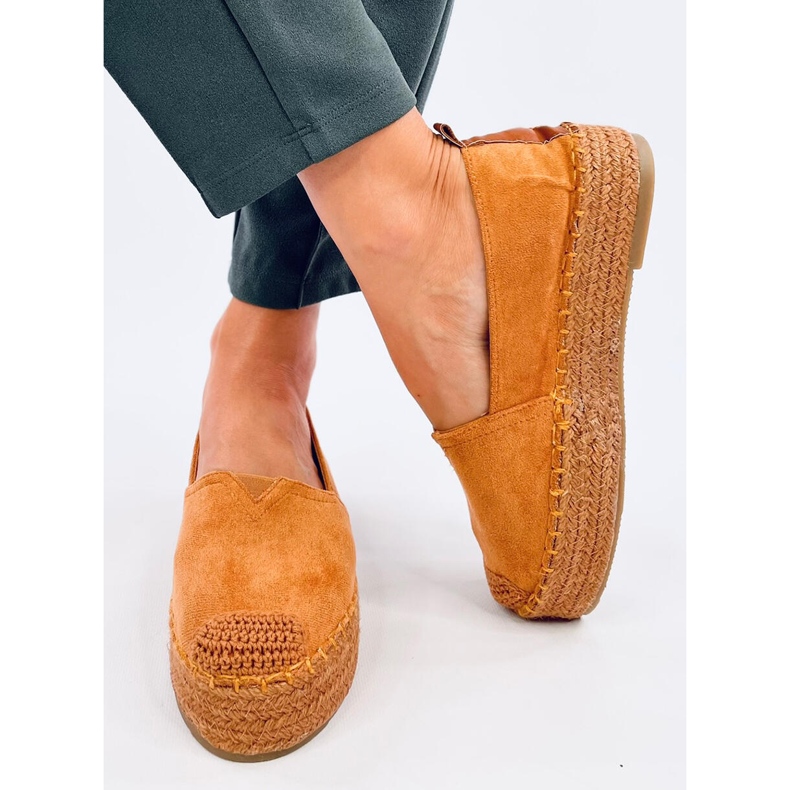 Espadrile cu talpă groasă Poulain Camel maro 1