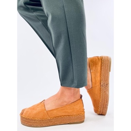 Espadrile cu talpă groasă Poulain Camel maro 2