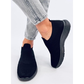 Pantofi cu șosete Groppi Allblack cu slip-on negru 2