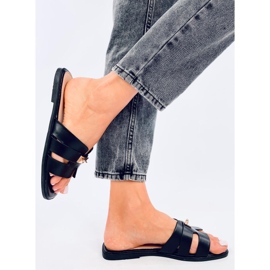 Flip-flops de damă Daudi Black negru 2