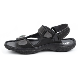 Mateos Sandale bărbați din piele pentru șofer 362MA negru 1