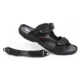 Mateos Sandale bărbați din piele pentru șofer 362MA negru 6