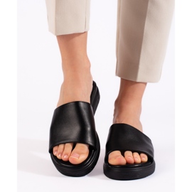 Papuci negri pentru dama negru 2 Papuci negri pentru dama negru 2