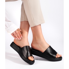 Papuci negri pentru dama negru 1 Papuci negri pentru dama negru 1