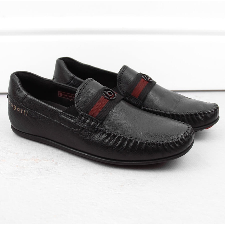 Pantofi barbati confortabili din piele, mocasini negri, Bugatti NN153216 negru 1 Pantofi barbati confortabili din piele, mocasini negri, Bugatti NN153216 negru 1