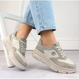 Pantofi sport dama bej din piele Filippo DP6108/24 BE 1