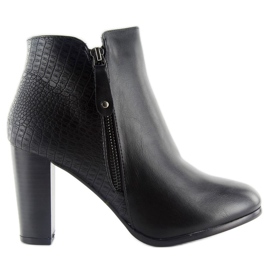 Cizme cu toc inalt f815 negre negru 1