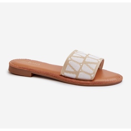 Flip-flops Damă Cu Toc Plat Bej Traivea 1