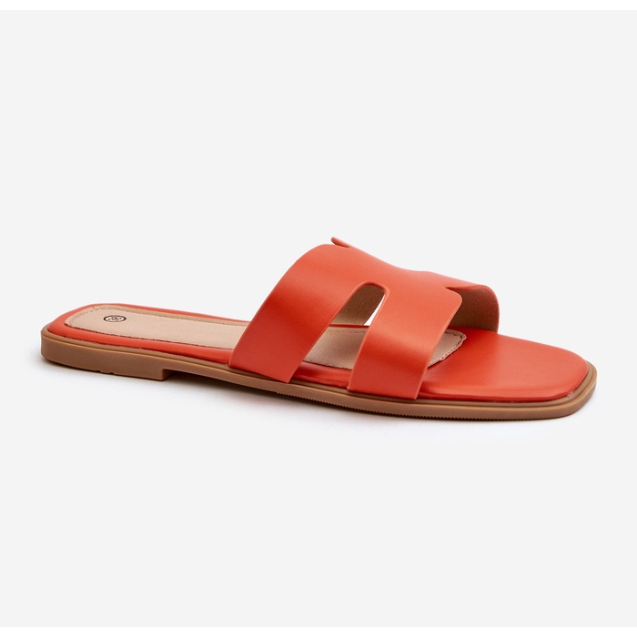 Flip-flops de damă plate cu decupaje portocaliu Fiviama portocale 1