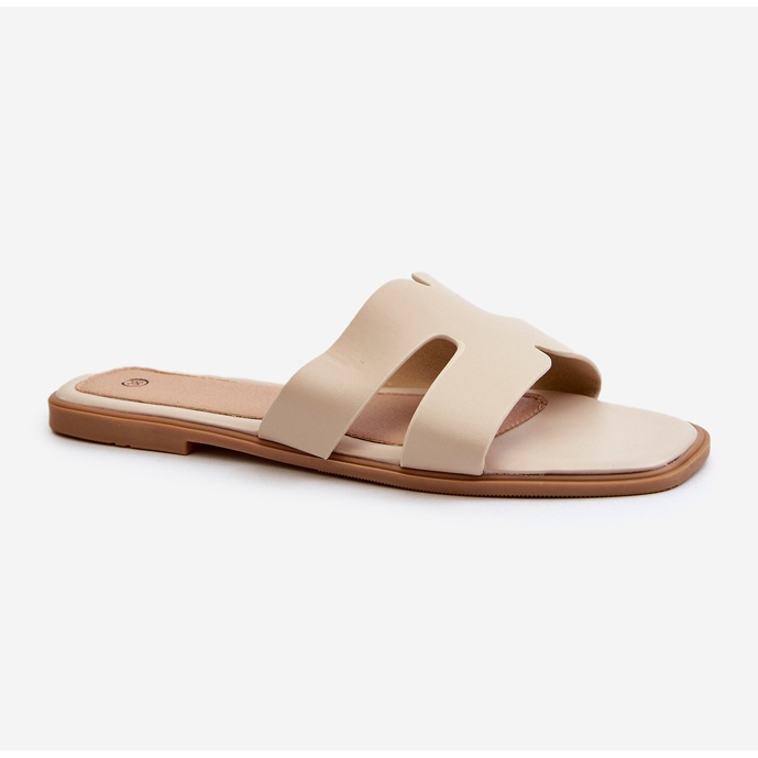 Flip-flops de damă plate cu decupaje Bej Fiviama 1 Flip-flops de damă plate cu decupaje Bej Fiviama 1