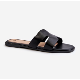 Flip-flops de damă plate cu decupaje Fiviama negru 1 Flip-flops de damă plate cu decupaje Fiviama negru 1