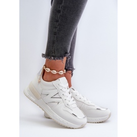 Pantofi de damă din piele ecologică Kaimans alb 2