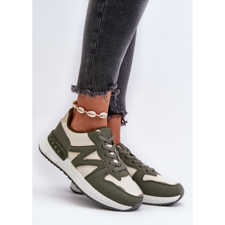 Pantofi de damă din piele ecologică, Kaimans verzi verde 2