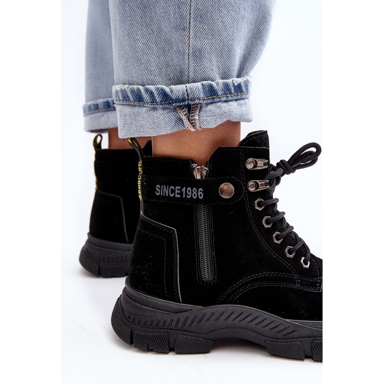 PS1 Botine pentru femei Trapper din piele intoarsa Jailina negru 1