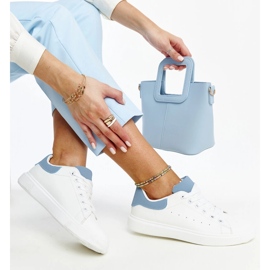 Tenisi albi cu platformă Ariam 1