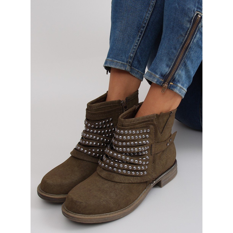 Cizme stil militar 888-2 kaki verde 1 Cizme stil militar 888-2 kaki verde 1