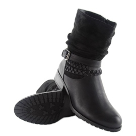 Cizme în stil militar 632-pa negre negru 1 Cizme în stil militar 632-pa negre negru 1
