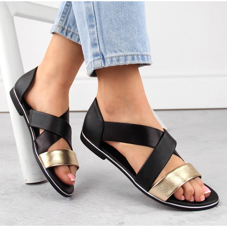 Sandale slip-on dama neagra Jezzi 3882 negru 1 Sandale slip-on dama neagra Jezzi 3882 negru 1