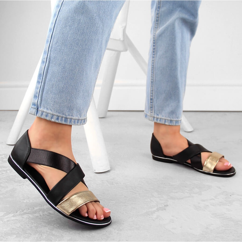 Sandale slip-on dama neagra Jezzi 3882 negru 2 Sandale slip-on dama neagra Jezzi 3882 negru 2