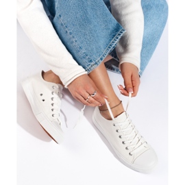 Tenisi de dama Shelovet albi clasici 1