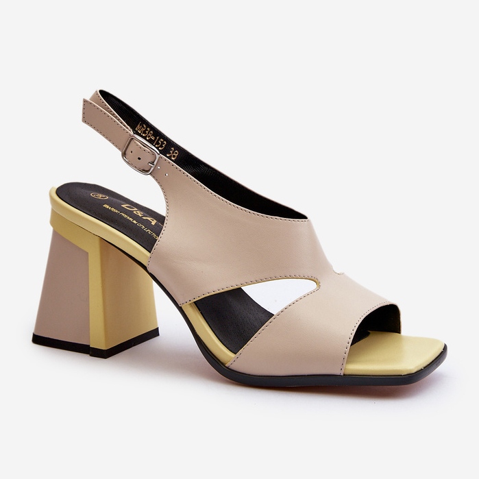 S.Barski Sandale de damă cu toc înalt Bej D&amp;A MR38-153 1