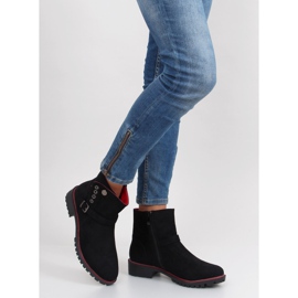 Cizme Jodhpur cu ornamente r112p Negru 1 Cizme Jodhpur cu ornamente r112p Negru 1