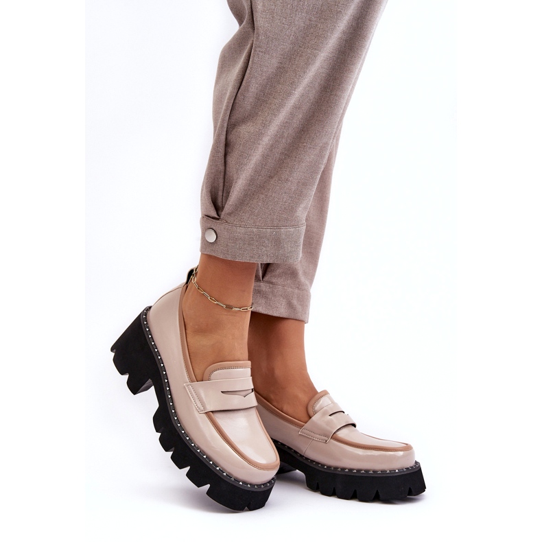 S.Barski Mocasini de damă din piele D&amp;A MR870-32 Bej 1