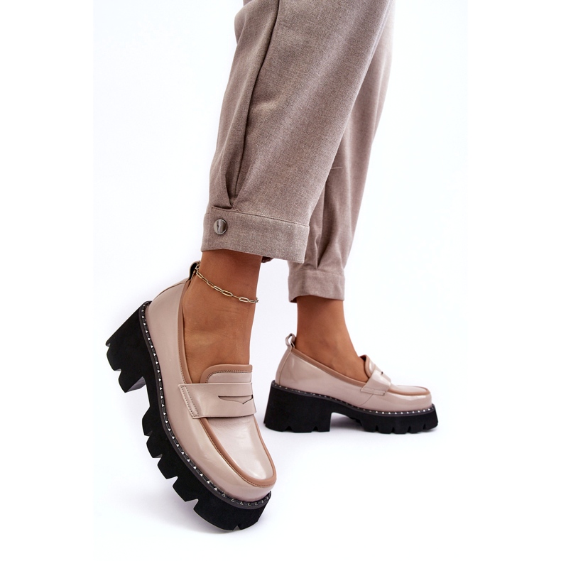 S.Barski Mocasini de damă din piele D&amp;A MR870-32 Bej 2