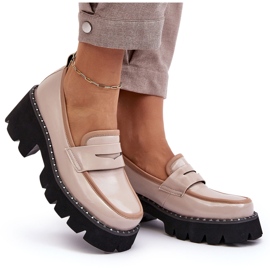 S.Barski Mocasini de damă din piele D&amp;A MR870-32 Bej 4