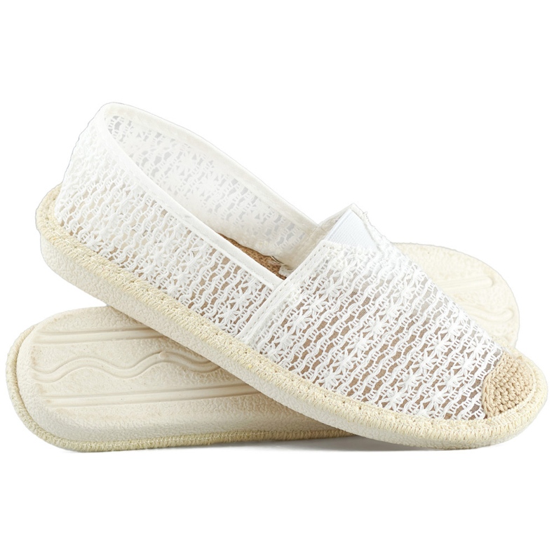 Espadrile cu plasă albă, espadrile de damă aerisite 1