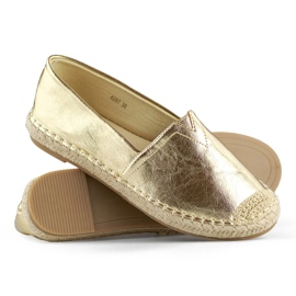 Espadrile aurii de dama, pantofi aurii comozi pentru vara de aur 1