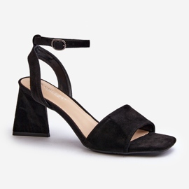 Vinceza Sandale de damă cu toc înalt din piele de căprioară ecologică neagră Upttima negru 1 Vinceza Sandale de damă cu toc înalt din piele de căprioară ecologică neagră Upttima negru 1