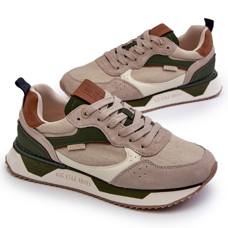 Pantofi bărbați cu sistem de spumă cu memorie Big Star NN174349 Bej 4