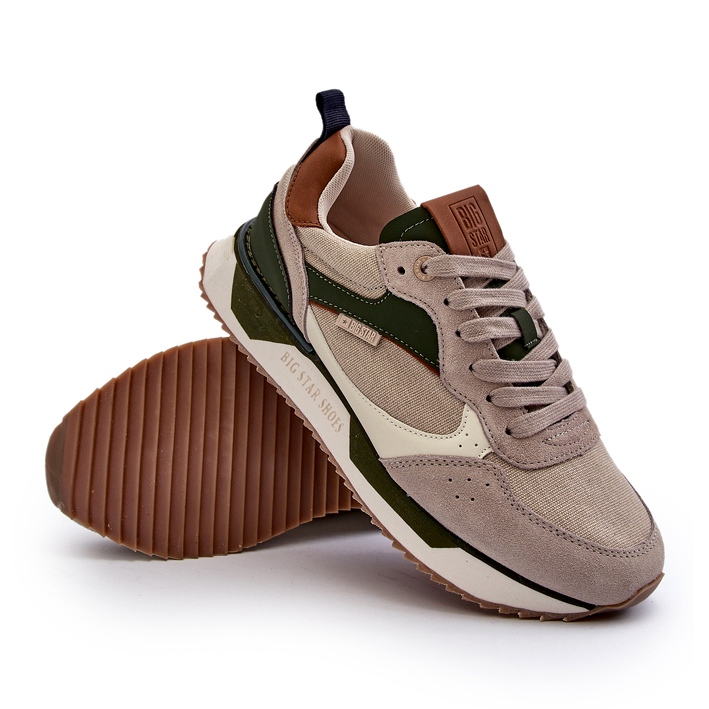 Pantofi bărbați cu sistem de spumă cu memorie Big Star NN174349 Bej 2