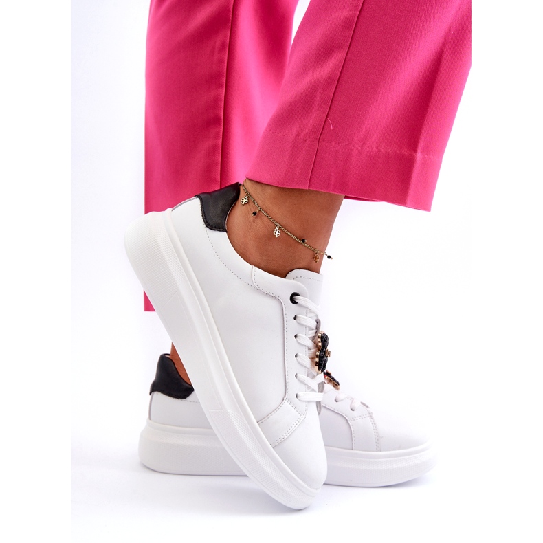 Vinceza Pantofi De Damă Piele Cu Ursuleț, Alb Mirven 3