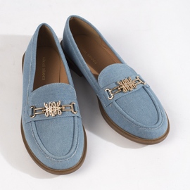 Mocasini eleganti de dama din denim albastru 1 Mocasini eleganti de dama din denim albastru 1