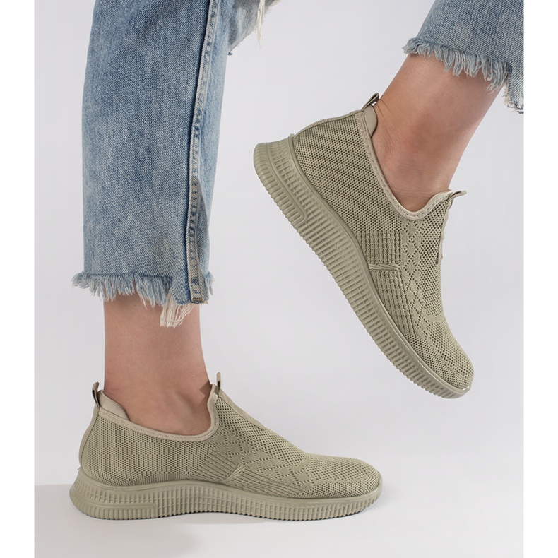Pantofi sport slip-on dama verzi verde 2