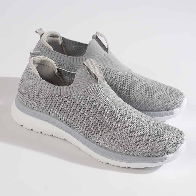 Pantofi sport slip-on gri 1