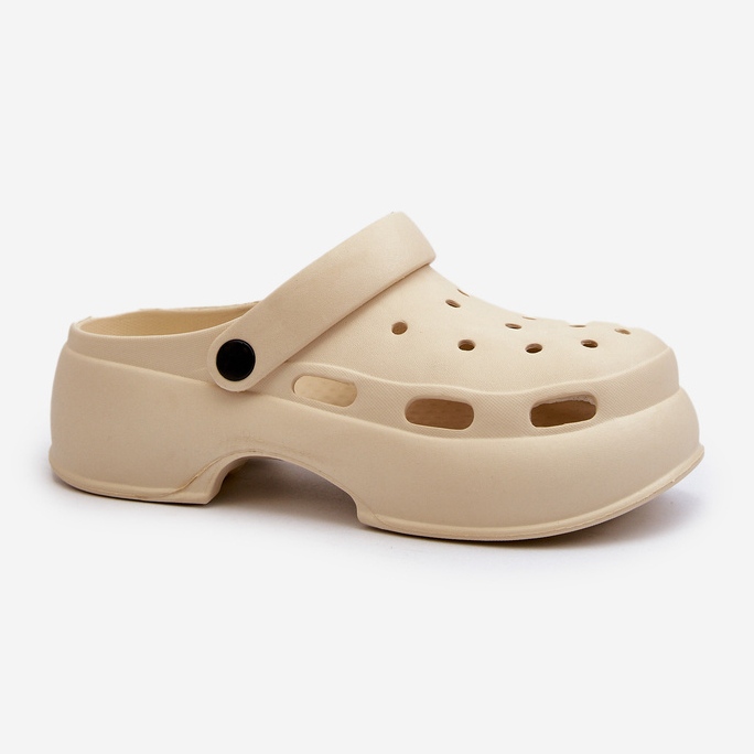 Slapi de damă din spumă cu talpă masivă, Beige Danollia bej 1 Slapi de damă din spumă cu talpă masivă, Beige Danollia bej 1