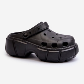 Flip-flops de damă cu spumă pe o talpă masivă, negru Witima 1 Flip-flops de damă cu spumă pe o talpă masivă, negru Witima 1