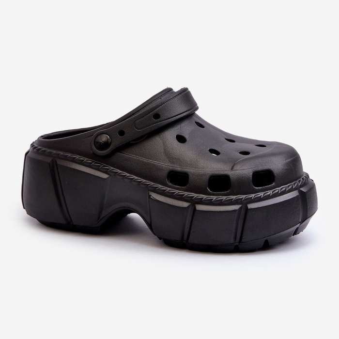 Flip-flops de damă cu spumă pe o talpă masivă, negru Witima 1