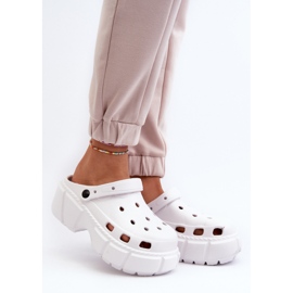 Flip-flops de damă cu spumă pe o talpă masivă, alb Witima 2 Flip-flops de damă cu spumă pe o talpă masivă, alb Witima 2