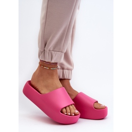 Flip-flops de damă cu o talpă groasă Fuchsia Oreithano roz 2