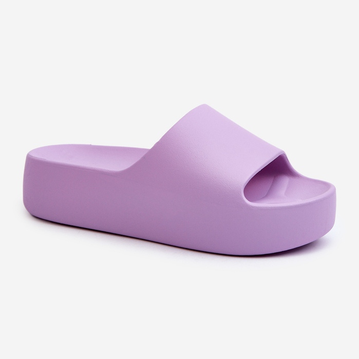 Flip-flops Oreithano violet cu talpă groasă damă 1
