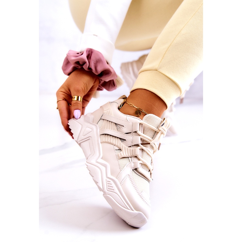 News Încălțăminte sport pentru femei Adidași bej 3