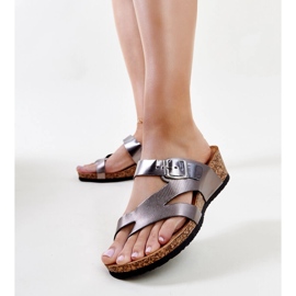 Mulți cu pană metalizat gri Donata 1