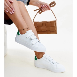 Tenisi Samala albi și verzi cu velcro 1
